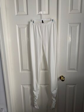Uptown White Ribbed Leggings